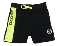 Černo-neonově žluté kraťasy s logem SERGIO TACCHINI