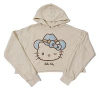 Smetanová crop mikina s Kitty a kapucí H&M