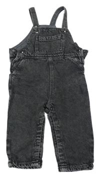 Tmavošedé riflové laclové kalhoty H&M