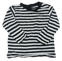 Černo-bílé pruhované triko H&M