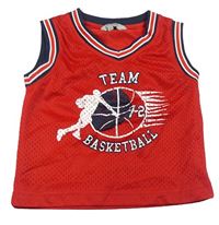 Červené síťované tílko s basketbalistou Rebel