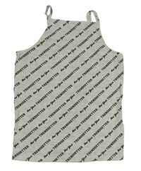 Šedý melírovaný crop top s nápisy George