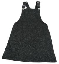 Antracitové třpytivé manšestrové laclové šaty Denim Co.