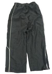 Tmavošedé šusťákové podšité kalhoty Reebok