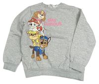 Šedá melírovaná mikina s Paw Patrol H&M