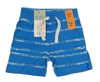 Modro-bílé pruhované bavlněné kraťasy Primark