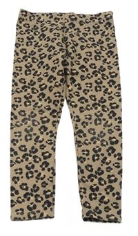 Hnědé legíny s leopardím vzorem Next
