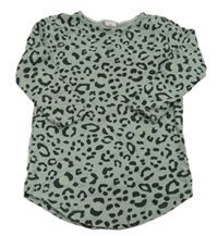 Zelenošedé vzorované teplákové šaty Hema