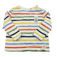 Bílo-barevné pruhované triko se psem S. Oliver