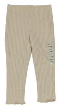 Nové - Béžové žebrované legíny Dunnes