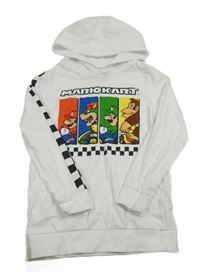 Bílé triko s Mariem a kapucí