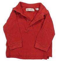 Červené polo triko Zara