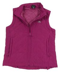 Fuchsiová prošívaná šusťáková zateplená funkční vesta Trespass