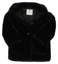 Černá kožešinová podšitá bunda F&F