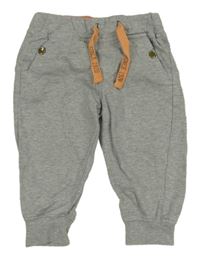 Šedé melírované chino tepláky Zara