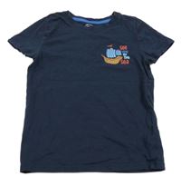 Tmavomodré tričko s pirátskou lodí Little Kids