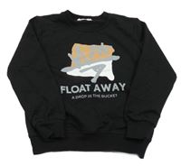 Černá mikina s potiskem