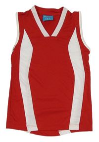 Červeno-bílé sportovní tílko