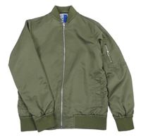 Khaki šusťákový jarní bomber Jack & Jones