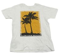 Bílé tričko s palmou Primark