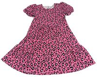 Růžovo-černé leopardí šaty Matalan