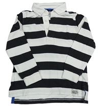 Bílo-černé pruhované polo triko M&S