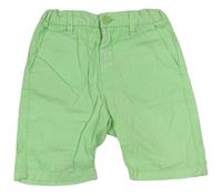 Pistáciové plátěné chino kraťasy H&M