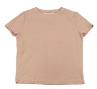 Starorůžové žebrované crop tričko H&M