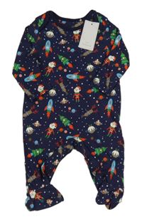 Tmavomodrý overal s vánočním motivem Mothercare