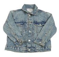 Modrá melírovaná riflová bunda Zara