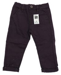 Nové - lilkové plátěné chino kalhoty Dunnes 