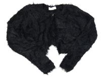 Černé chlupaté svetrové propínací bolerko H&M