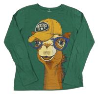 Zelené triko s lamou Name it