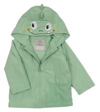 Zelená šusťáková jarní bunda s dinem a kapucí s ostny George