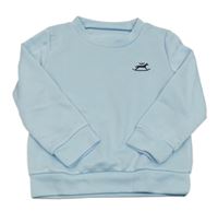 Světlemodrá mikina s výšivkou shein