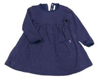 Tmavomodro-růžové puntíkaté šaty Jojo Maman Bébé