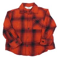 Červeno-černá kostkovaná košile H&M