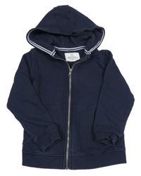 Tmavomodrá propínací mikina s kapucí M&S