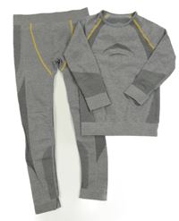 2 set - šedé thermo triko + thermo kalhoty Lupilu