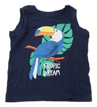 Tmavomodré tílko s tukanem C&A