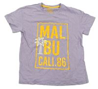 Lila tričko s nápisem a palmou Matalan