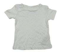 Bílé perforované tričko Primark