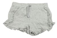 Šedé melírované kraťasy s volánky Primark
