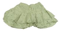 Mintová sukně s madeirou Zara