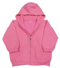 Neonově růžová propínací mikina s kapucí Next