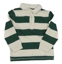 Bílo-tmavomodré pruhované polo triko Primark