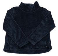 Tmavomodrá plyšová žebrovaná mikina Regatta