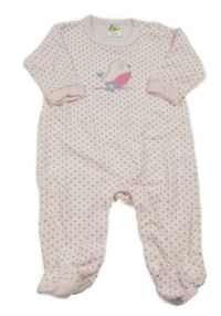 Světlerůžový puntíkatý sametový overal s ptáčkem Papagino