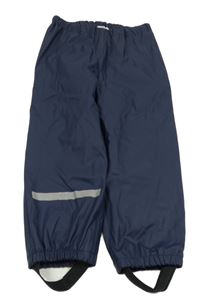 Tmavomodré voděodolné zateplené kalhoty H&M