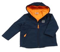 Tmavomodrá softshellová bunda s kapucí Topolino